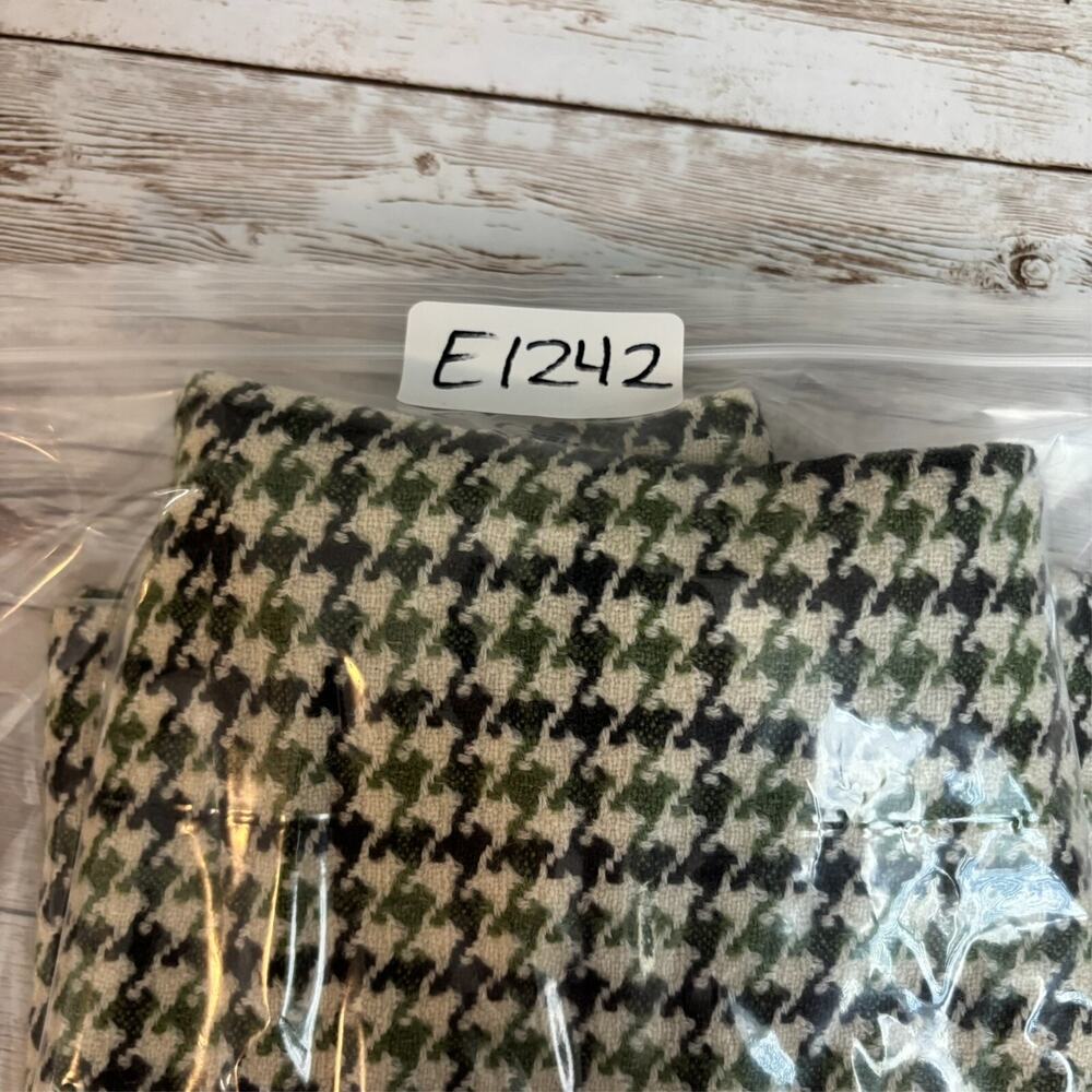 Talbots Skirt 12 Houndstooth Academia Preppy Office Wool Pencil Lined VTG Green - Picture 9 of 9
